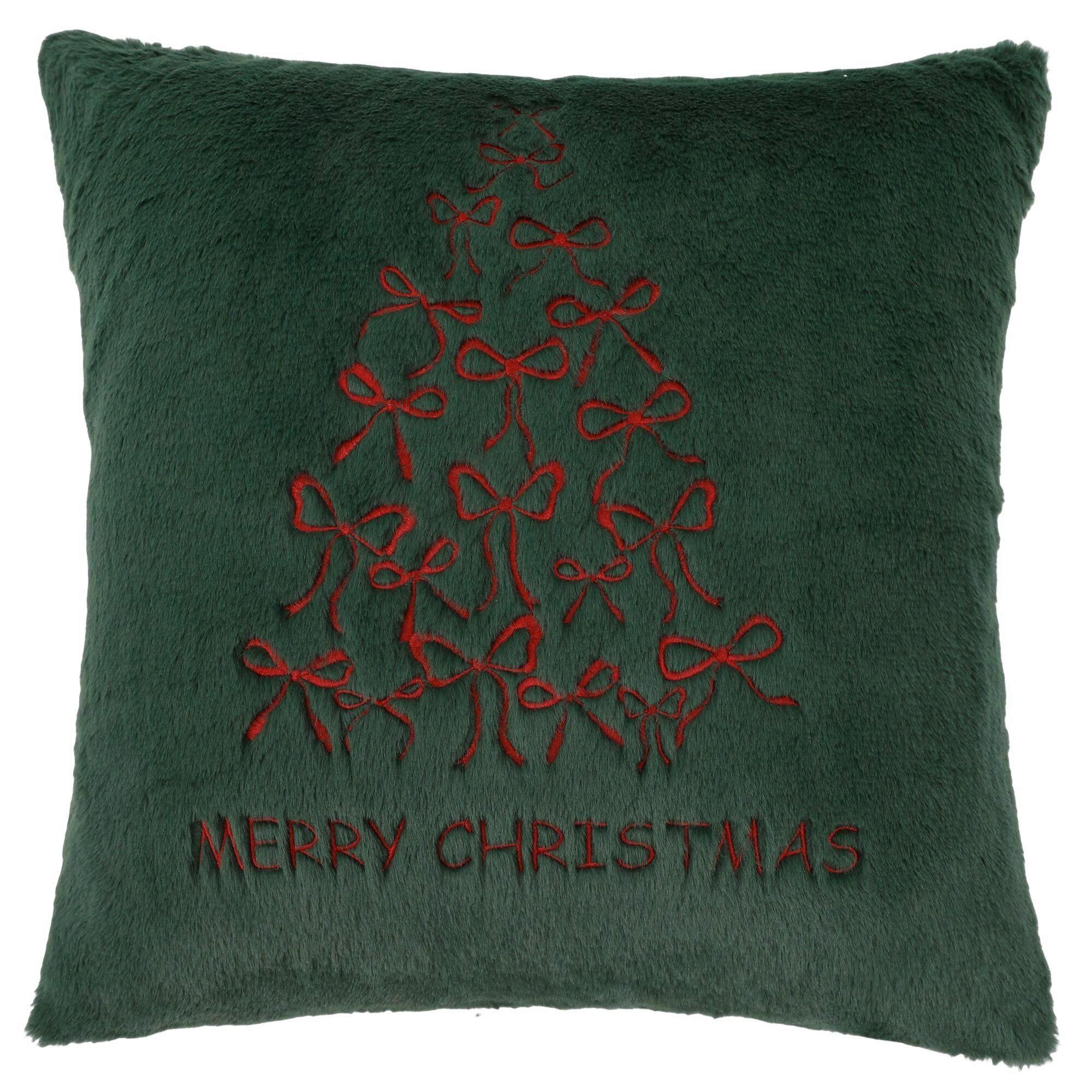 DEKORAČNÝ VANKÚŠ LUCY - zelená/červená, textil (45/45cm) - Mömax