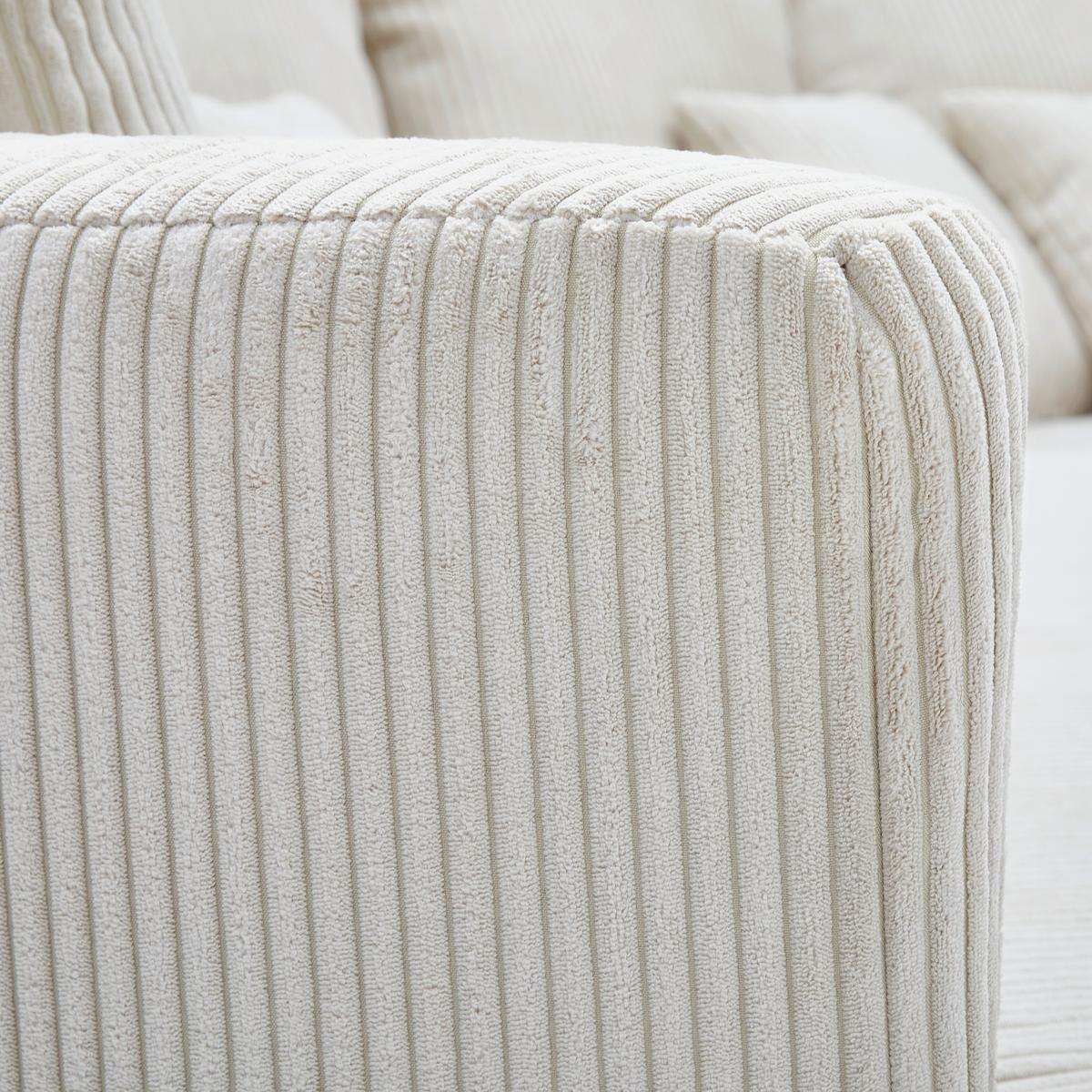 Wohnlandschaft Limoncello Beige S: 300/160 Cm - Beige/Schwarz, Design, Textil (300/160cm) - Livetastic