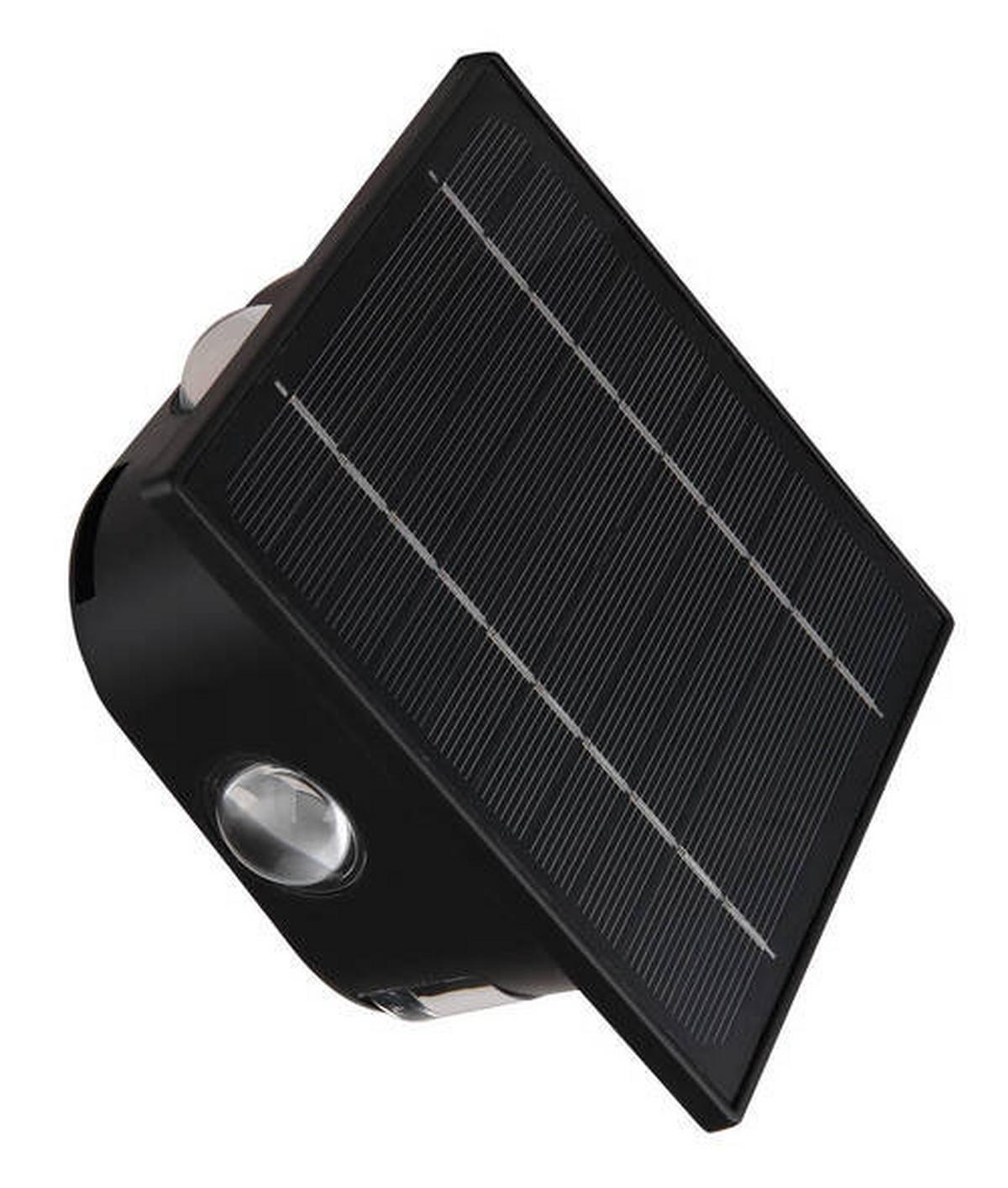 Solarleuchte 36494 - Klar/Schwarz, Design, Kunststoff (13,1/7/13,1cm) - Globo