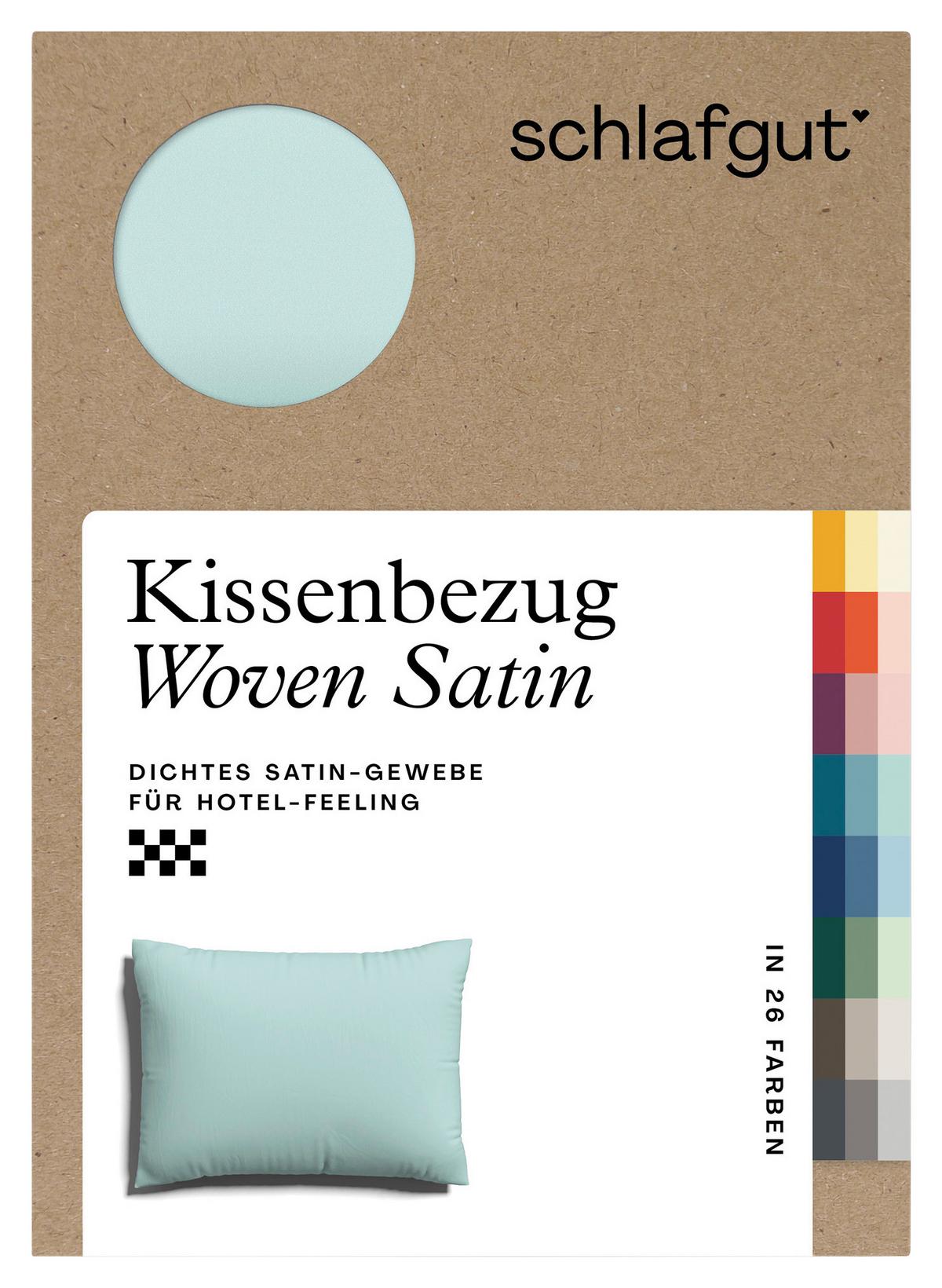 KOPFPOLSTERBEZUG WOVEN SATIN - Türkis, Basics, Textil (60/80cm) - Schlafgut