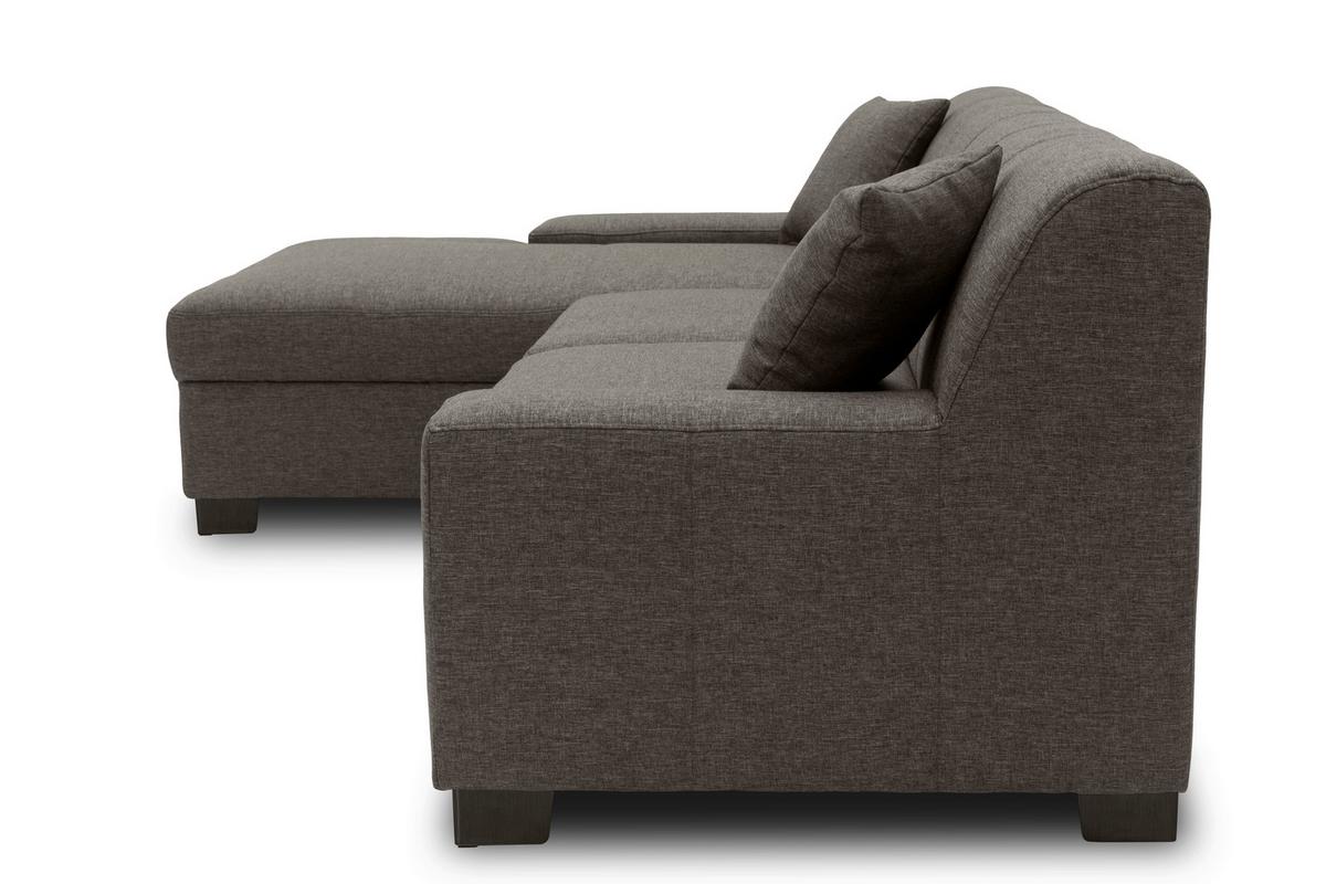 Ecksofa Norma Grau Webstoff - Wengefarben/Grau, Design, Textil (153/268cm) - MID.YOU