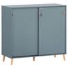 Aktenschrank Serie 500 Blau B: 100,1 Cm - Blau, MODERN, Holzwerkstoff (100,1/92,6/41cm) - MID.YOU
