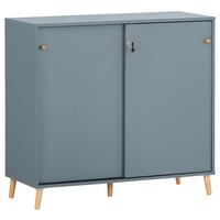 Aktenschrank Serie 500 Blau B: 100,1 Cm - Blau, MODERN, Holzwerkstoff (100,1/92,6/41cm) - MID.YOU