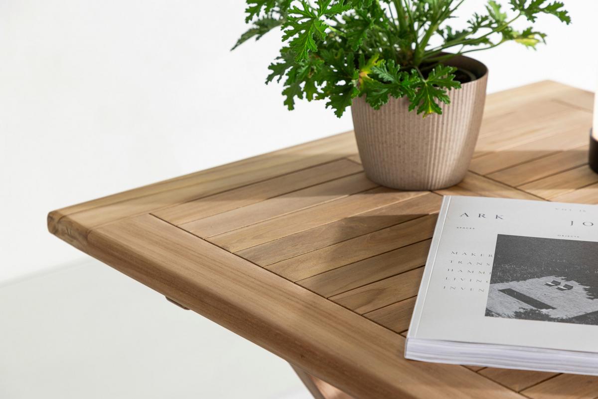 Gartentisch Kenya - Teakfarben, KONVENTIONELL, Holz (70/70/75cm) - Gardenson