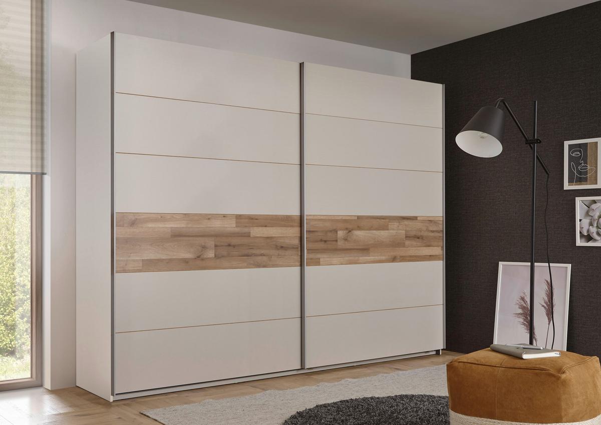SKRIŇA S POS. DVER. – HOR.VED CADORE - šampanská/farba duba, Modern, kov/kompozitné drevo (270/210/60cm) - MID.YOU