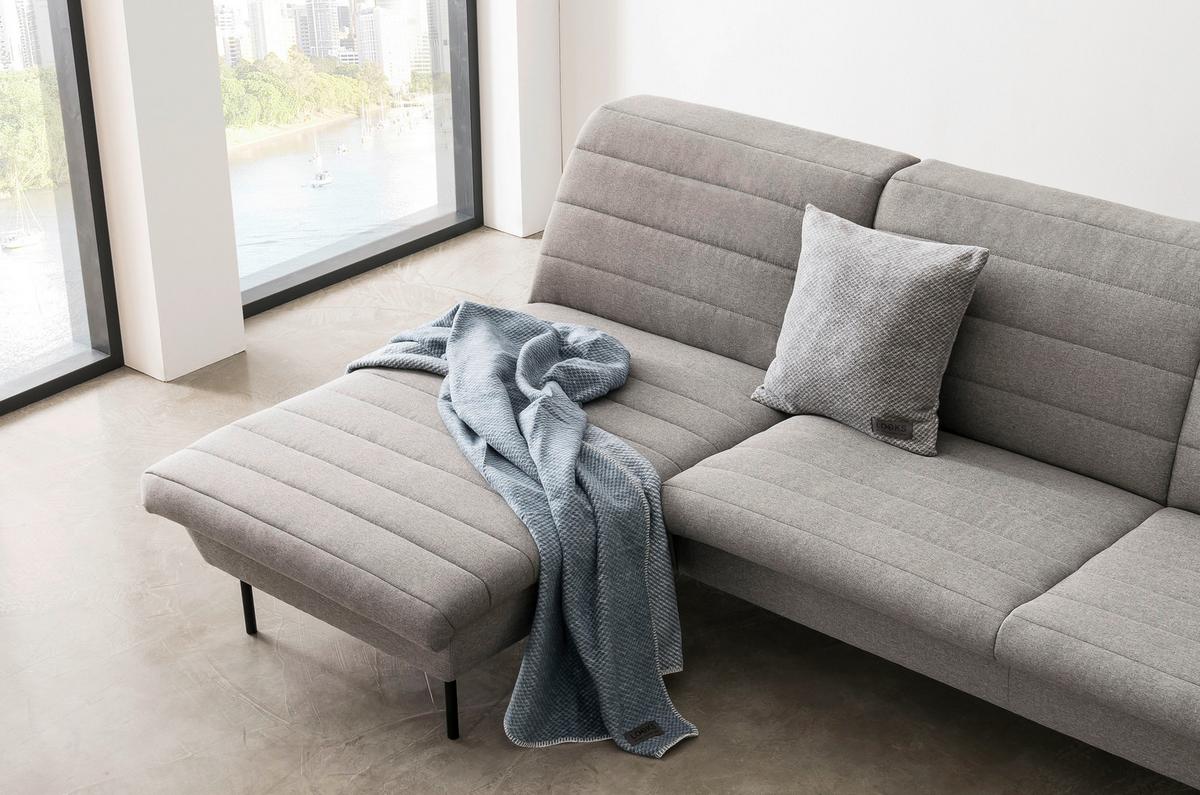 Ecksofa Looks Ix - Graubraun/Schwarz, Design, Textil (168/214cm) - LOOKS by W.Joop