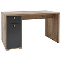 Psací stůl MERLIN - barvy smrku/přírodní barvy, Basics, kompozitní dřevo/plast (130/70/75cm)