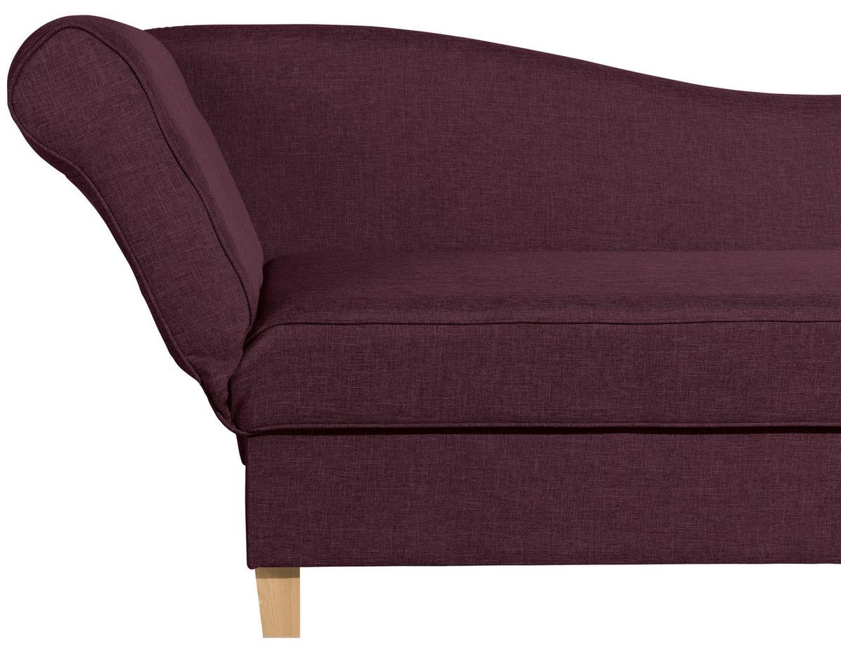 Recamiere Selma Dunkelrot Li. Mit Bettkasten+schlaffunktion - Buchefarben/Dunkelrot, Design, Textil (190/88/82cm) - Max Winzer