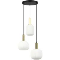 ZÁVĚSNÉ SVÍTIDLO SCHER - bílá/černá, Moderní, kov/sklo (36/120cm) - Mömax