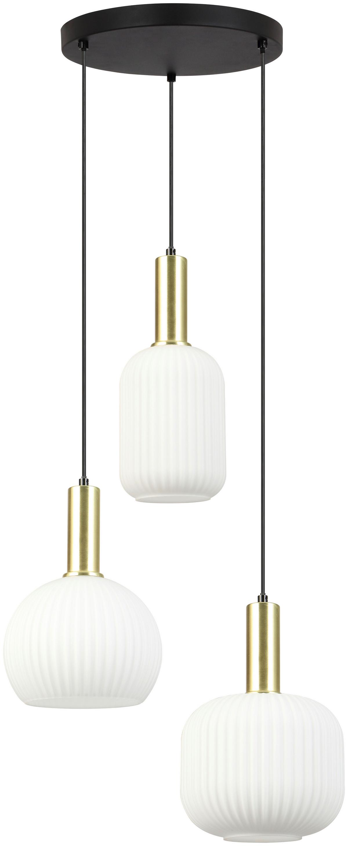 ZÁVĚSNÉ SVÍTIDLO SCHER - bílá/černá, Moderní, kov/sklo (36/120cm) - Mömax