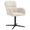 Armlehnstuhl Amber Chenille Beige, B: 56 cm - Beige/Schwarz, MODERN, Holz/Textil (57/85/63cm) - Livetastic