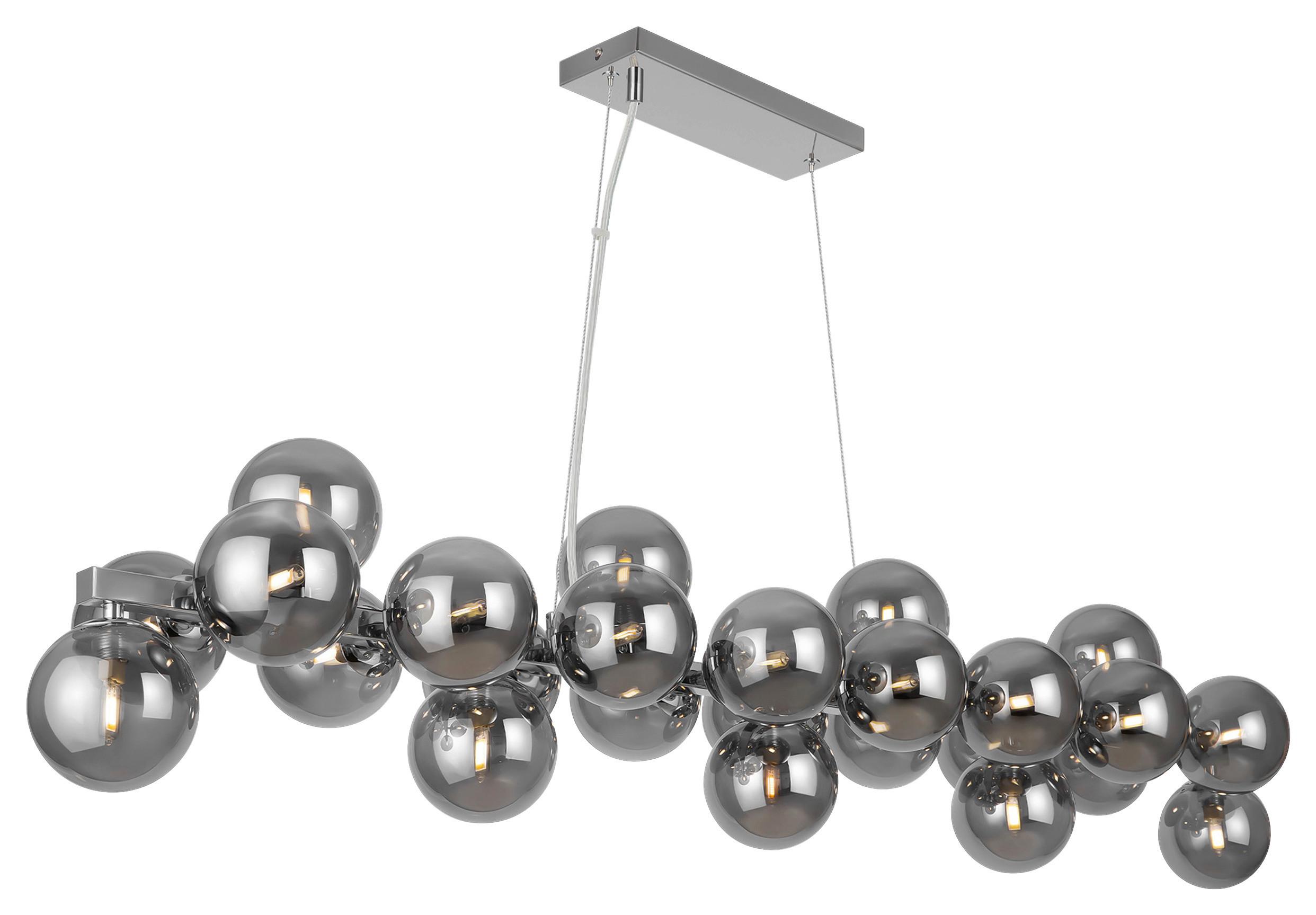 Pendelleuchte Dallas - Chromfarben, Trend, Glas/Metall (23,8/22,8/123,5cm) - MAYTONI