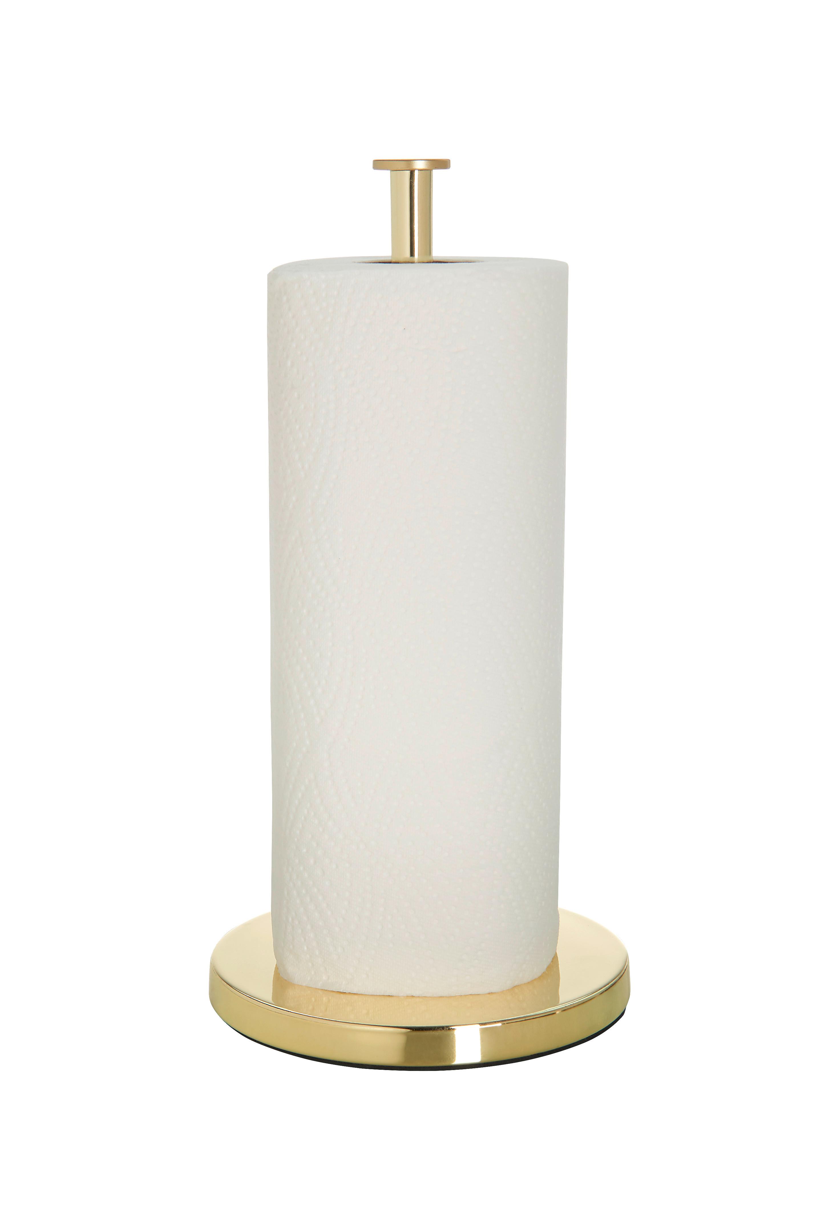 Držák na kuchyňské utěrky Leif, Ø/V: 16/31cm - barvy zlata, Moderní, kov/plast (16/31cm) - Mömax