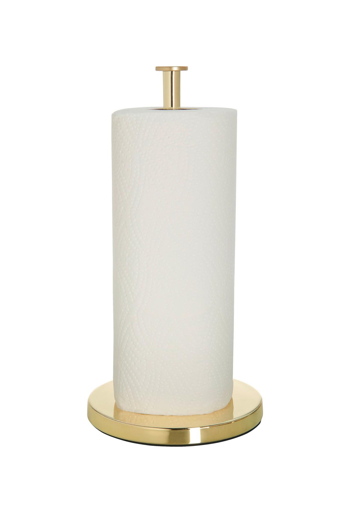 Držiak na kuchynské utierky Leif, Ø/V: 16/31cm - zlatá, Modern, kov/plast (16/31cm) - Mömax