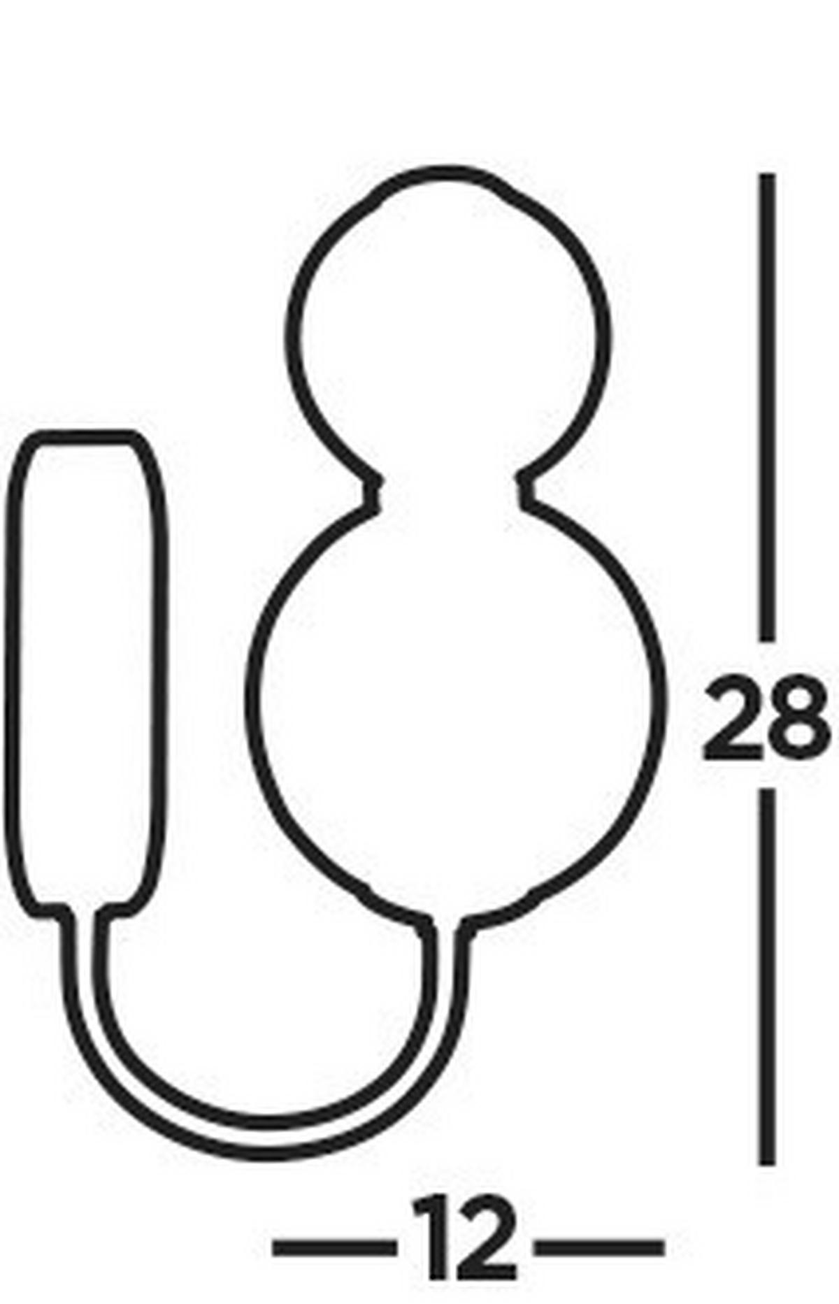 LED-Wandleuchte 51022-2cc - Chromfarben/Weiß, Basics, Glas/Metall (12/28cm)