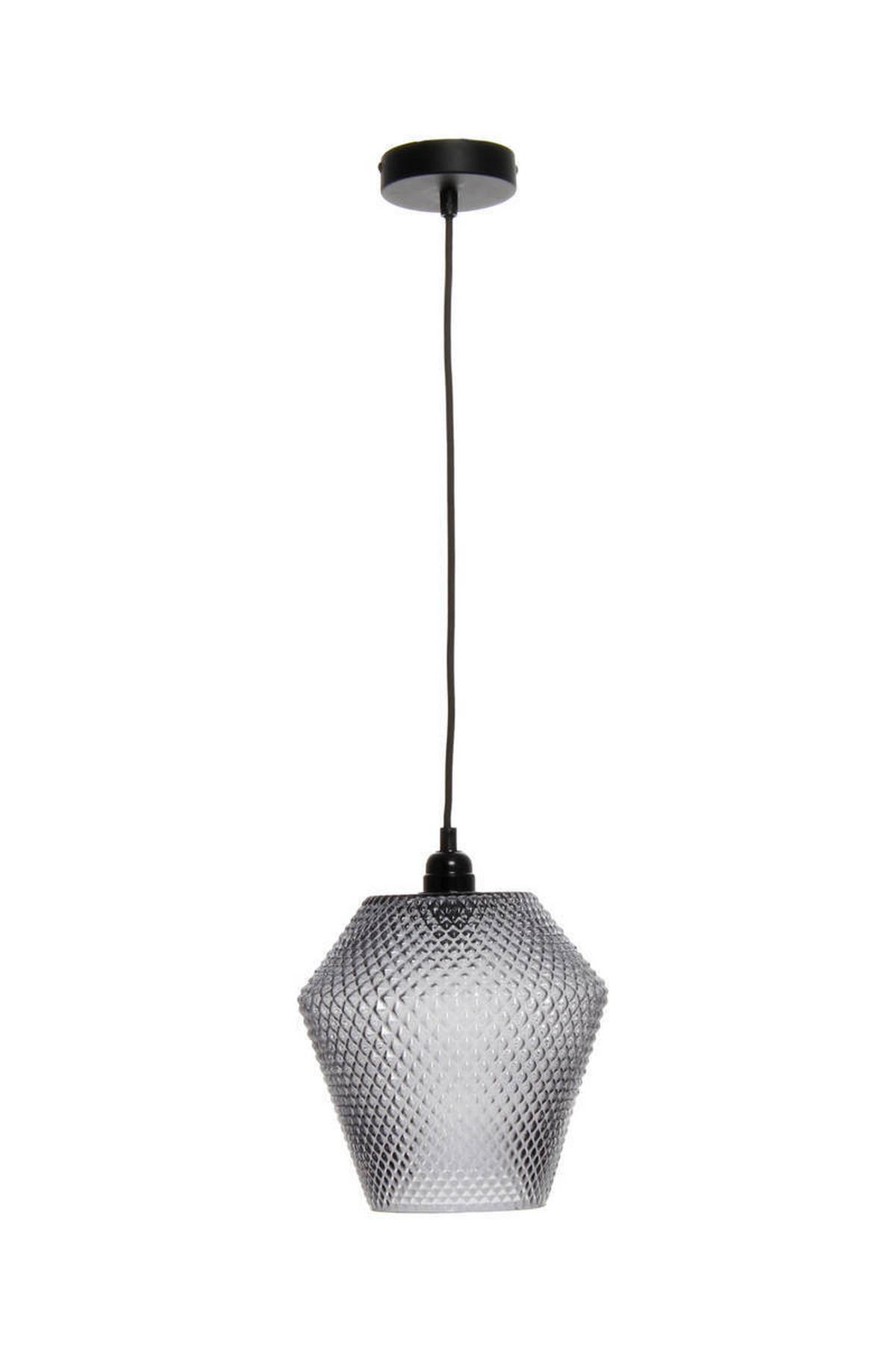 Hängeleuchte Hängelampe Nomi - Grau, Trend, Glas (22/27/22cm) - Kayoom