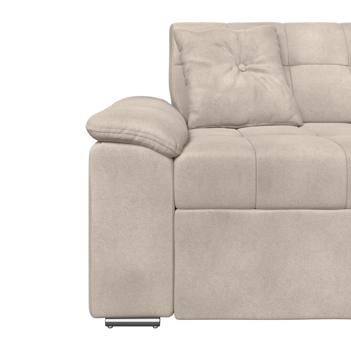 Ecksofa Bali grau, 257x167cm - Beige, Trend, Textil (257/167cm) - Livetastic