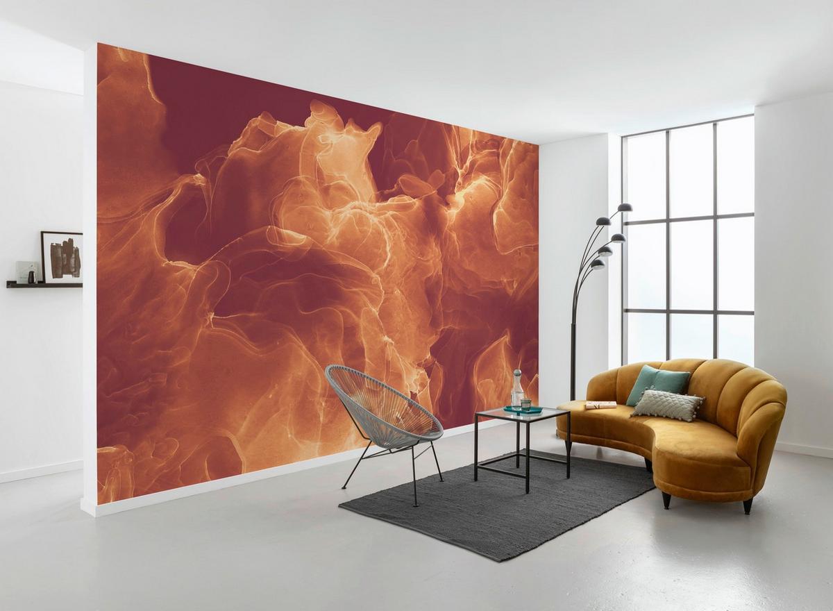 Fototapete Evoke - Gelb/Rot, Trend, Papier (400/280cm) - Komar
