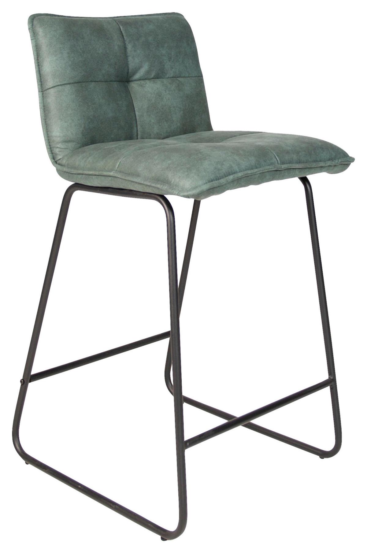 Barhocker-set Jeremy - Schwarz/Mintgrün, KONVENTIONELL, Textil/Metall (44/87/50cm) - MID.YOU