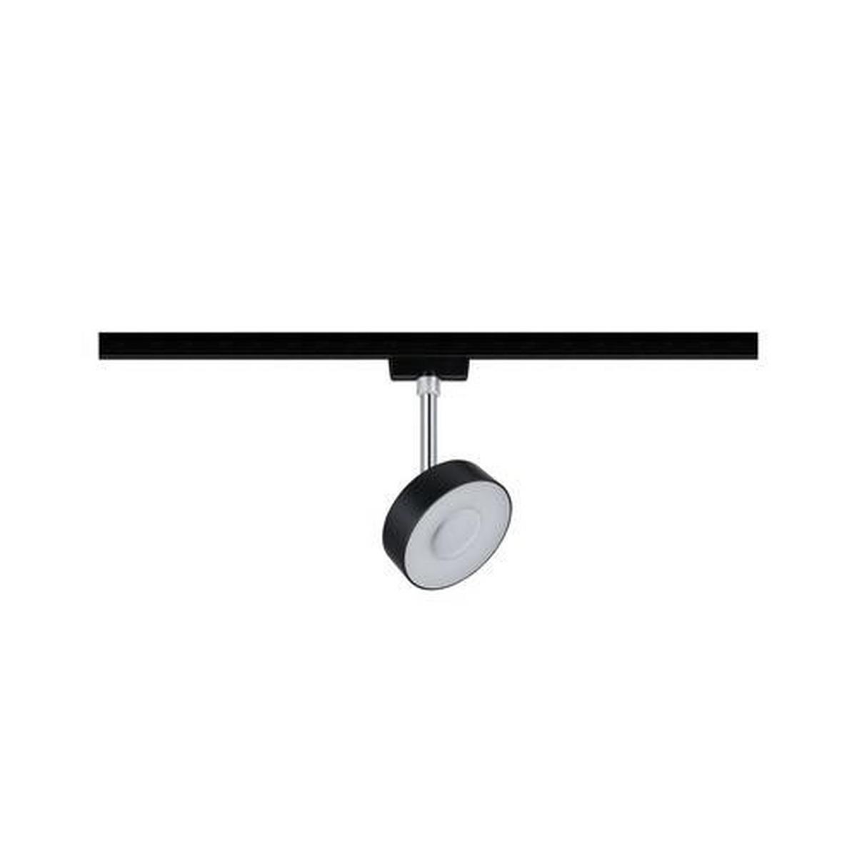 LED-Deckenleuchte Urail Spot Circle L: 9,8 cm, dimmbar - Chromfarben/Schwarz, Design, Kunststoff/Metall (9,8/14,7/5cm) - Paulmann