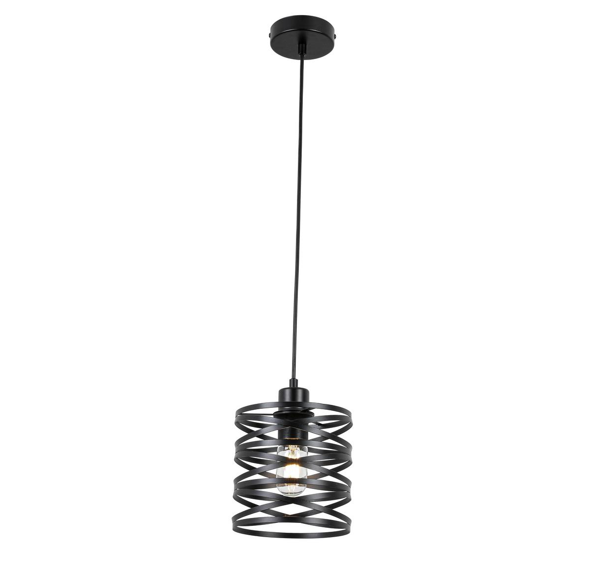 ZÁVESNÉ SVIETIDLO ESILA - čierna, Modern, kov/plast (17/120cm) - Mömax
