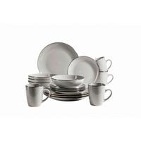 Kombiservice Metallic Rim 4 Personen Geschirr Set - Grau, Basics, Keramik (34/31,5/32cm) - Mäser