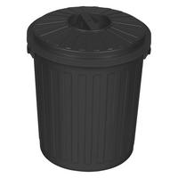 Mülleimer Mini Tonne + Deckel 7 L Kunststoff Graphit - Graphitfarben, KONVENTIONELL, Kunststoff (24/29cm)