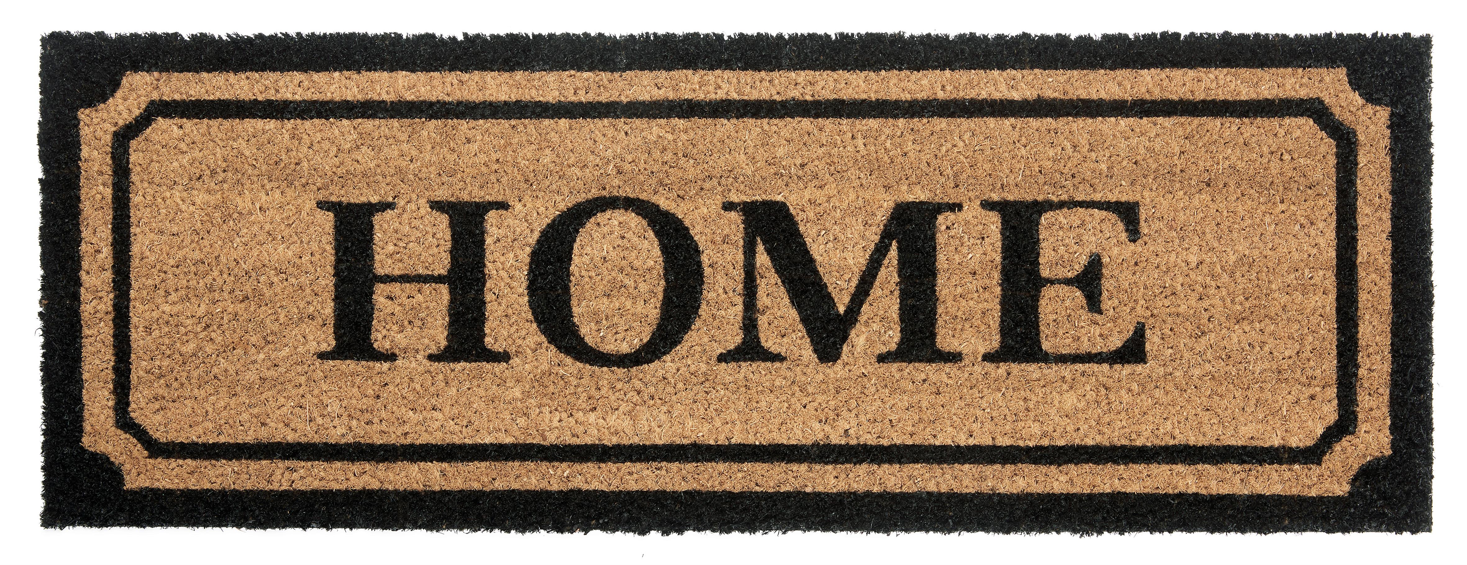 Kokosmatte Mix Mats Widehomeborder 27x70 - Hellbraun/Schwarz, Basics, Naturmaterialien (27/70cm) - Hanse Home