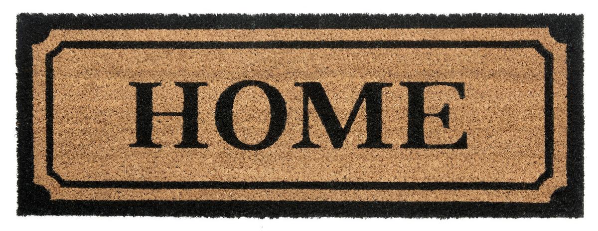 Kokosmatte Mix Mats Widehomeborder 27x70 - Hellbraun/Schwarz, Basics, Naturmaterialien (27/70cm) - Hanse Home