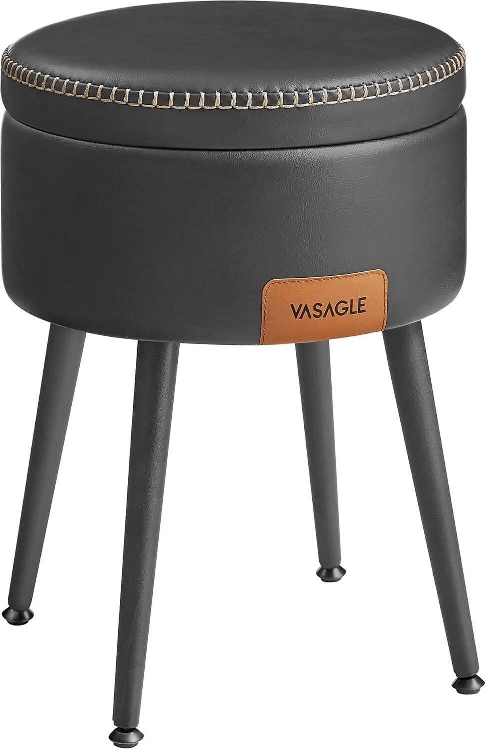 Hocker Braun, Schwarz B: 32 Cm - Creme/Schwarz, Trend, Holzwerkstoff/Textil (32/44/32cm) - MID.YOU