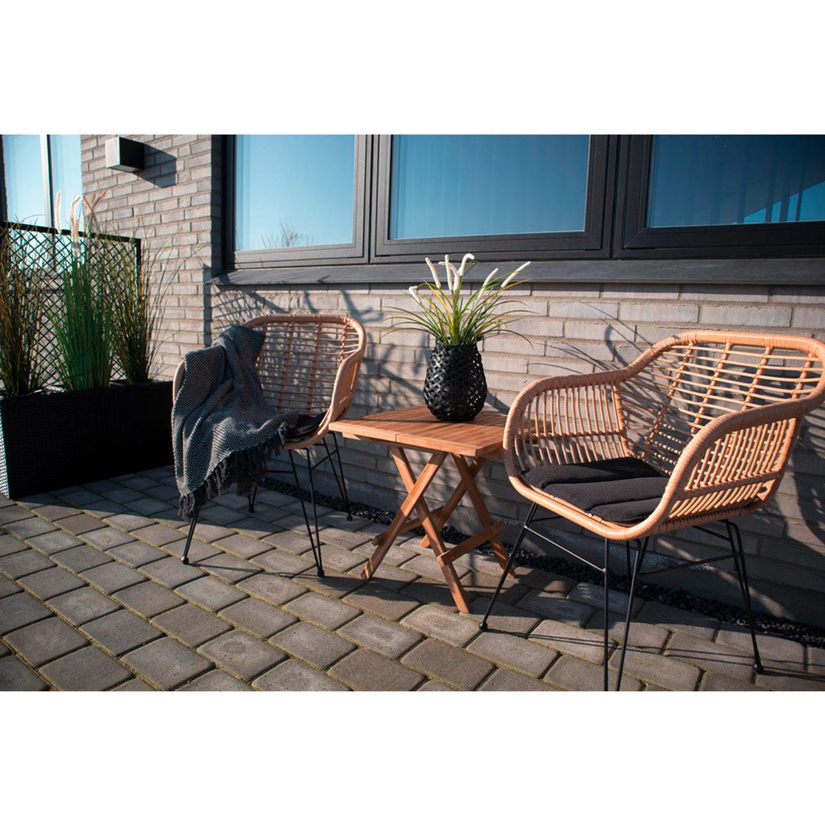 Gartentisch Bilbao Braun B: 50 cm - Braun, MODERN, Holz (50/50/50cm) - MID.YOU