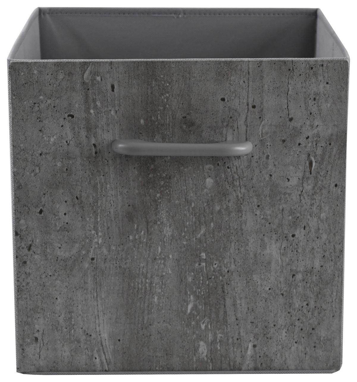 Faltbox Martin - Grau, KONVENTIONELL, Karton/Holz (33/33/32cm) - James Wood