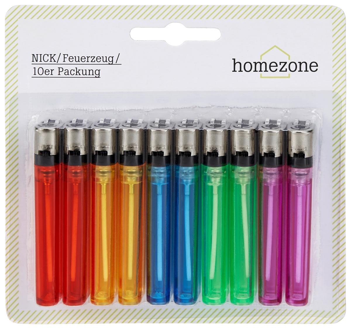 Feuerzeug Nick 10 Stk./Pkg. - KONVENTIONELL, Kunststoff (14/12cm) - Homezone