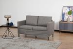 2-Sitzer-Sofa Korsika mit Armlehnen Grau - Schwarz/Grau, Basics, Textil (133/82/70cm) - P & B