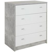 KOMODA 4-YOU NEW YUK06 - čierna/sivá, Modern, kompozitné drevo (74/85,4/44,5cm)