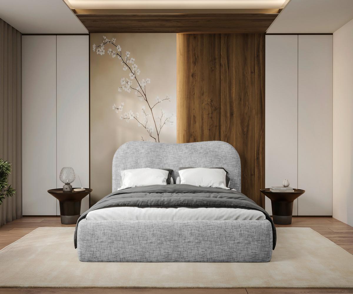 Polsterbett Luo 180x200 cm Grau - Grau, MODERN, Holz/Holzwerkstoff (180/200cm) - MID.YOU
