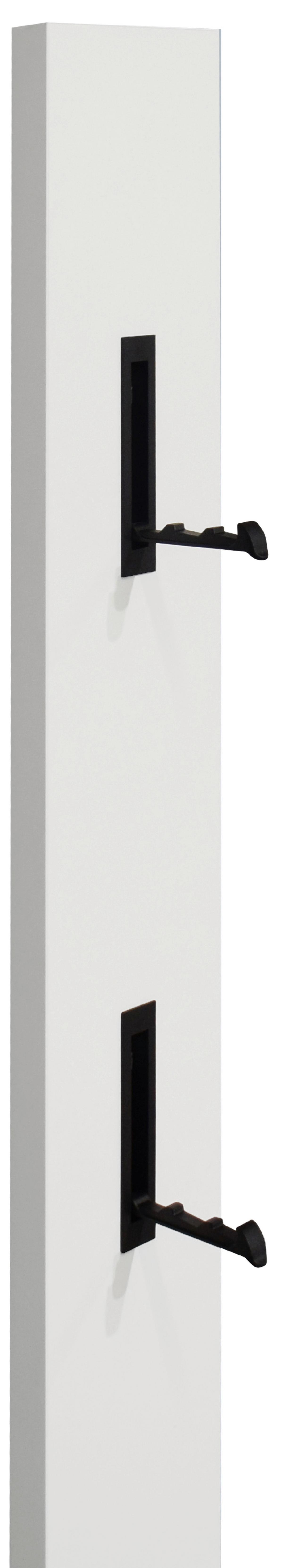 Vešiakový panel LUDWIG - biela, Modern, kompozitné drevo (13/110/3cm) - Mömax