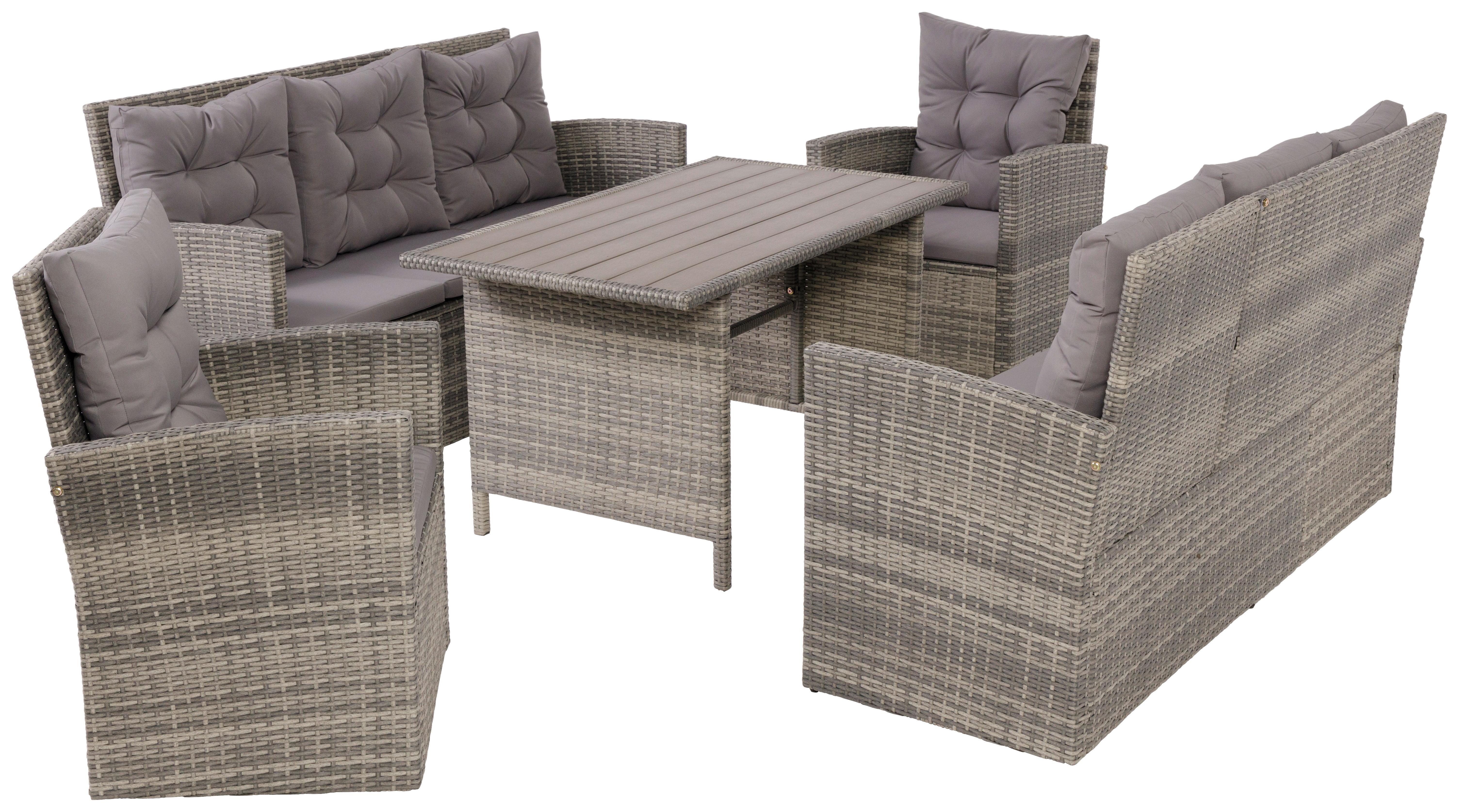 Loungegarnitur in Rattan-Optik