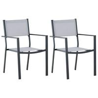 Gartensessel Stapelbar Copacabana Aluminium - Schwarz/Grau, KONVENTIONELL, Textil/Metall (56,5/88/61cm) - Gardenson
