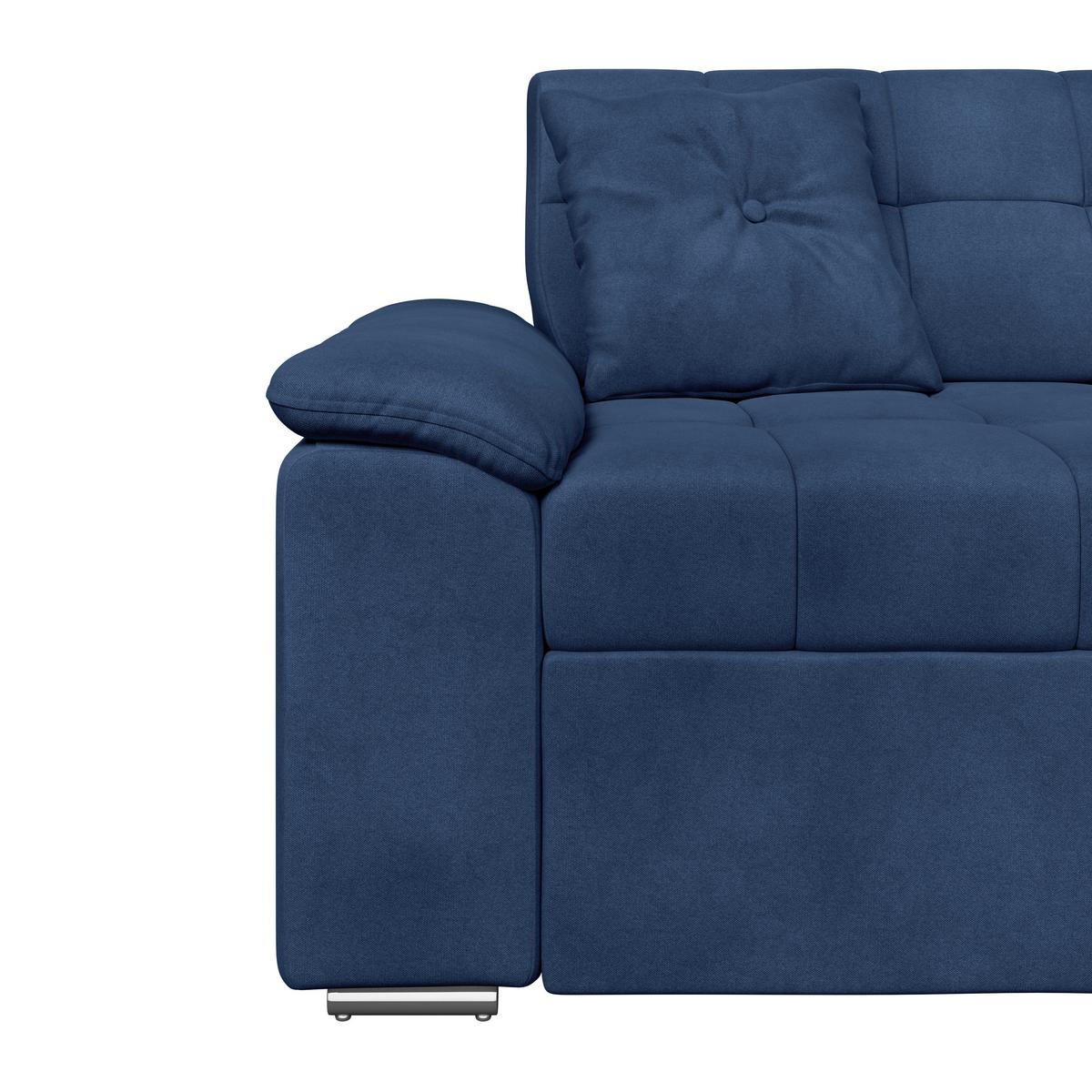 Ecksofa Bali blau, 208x120cm - Blau, Trend, Textil (257/167cm) - Livetastic