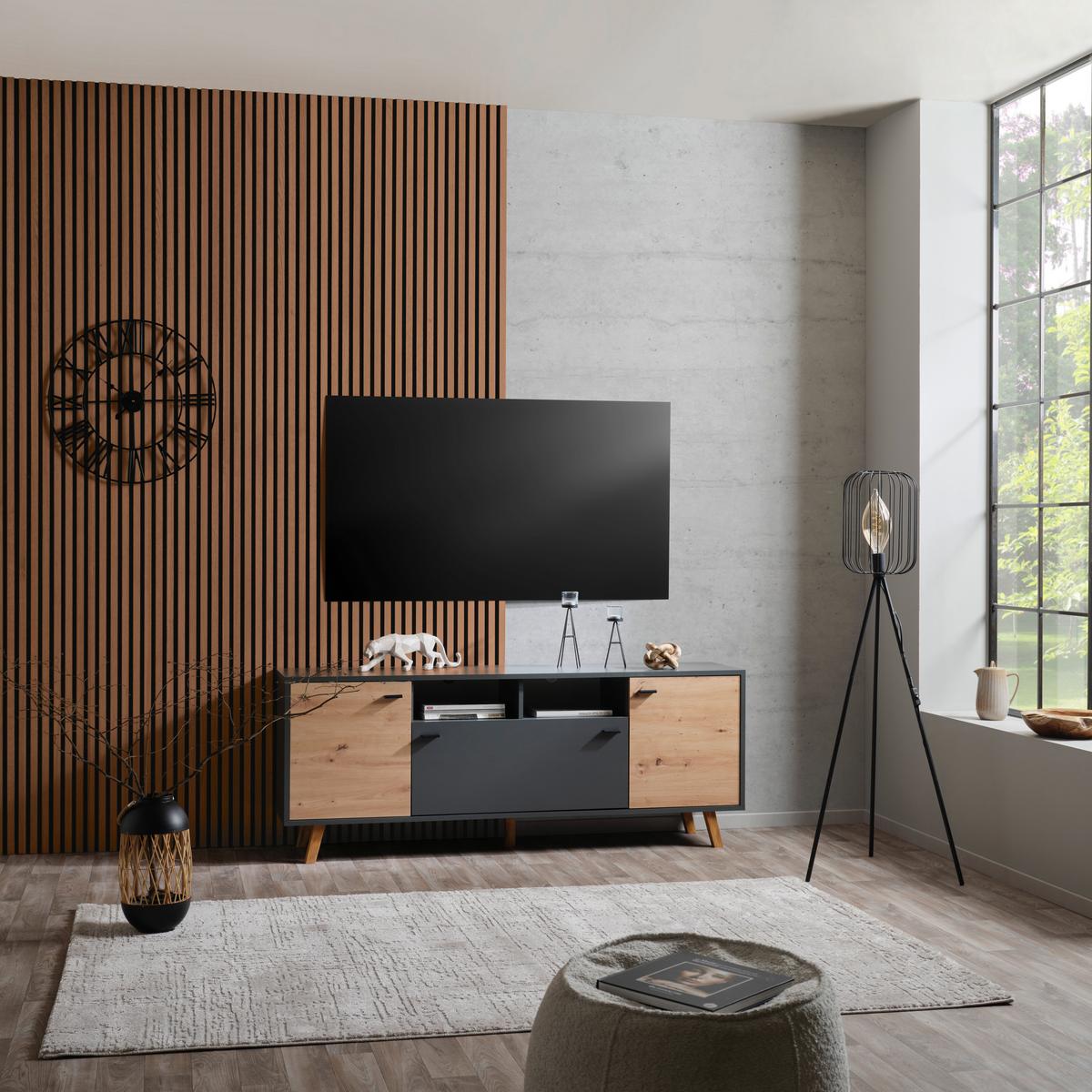 Akustikpaneel Josef - Walnussfarben, MODERN, Holzwerkstoff/Kunststoff (60/120/2cm)