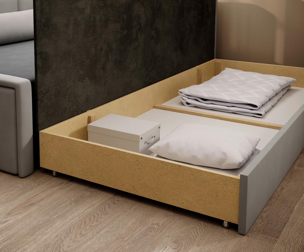 Récamiere Fulgeo Links Anthrazit, Grau, B: - Anthrazit/Hellgrau, Design, Textil (82/77/214cm) - MID.YOU