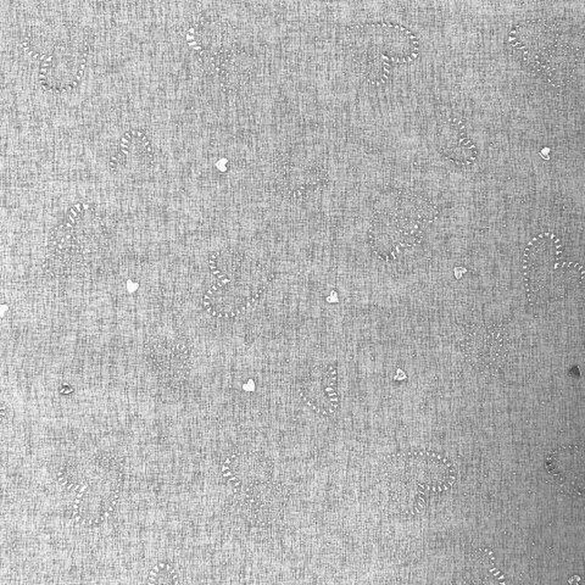 Ösenvorhang Amour Silber - Silberfarben, Basics, Textil (140/245cm) - Schmidt W. Gmbh