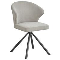 Stolička s podrúčkami sivá - čierna/sivá, Lifestyle, kov/textil (55/82/58cm) - Based