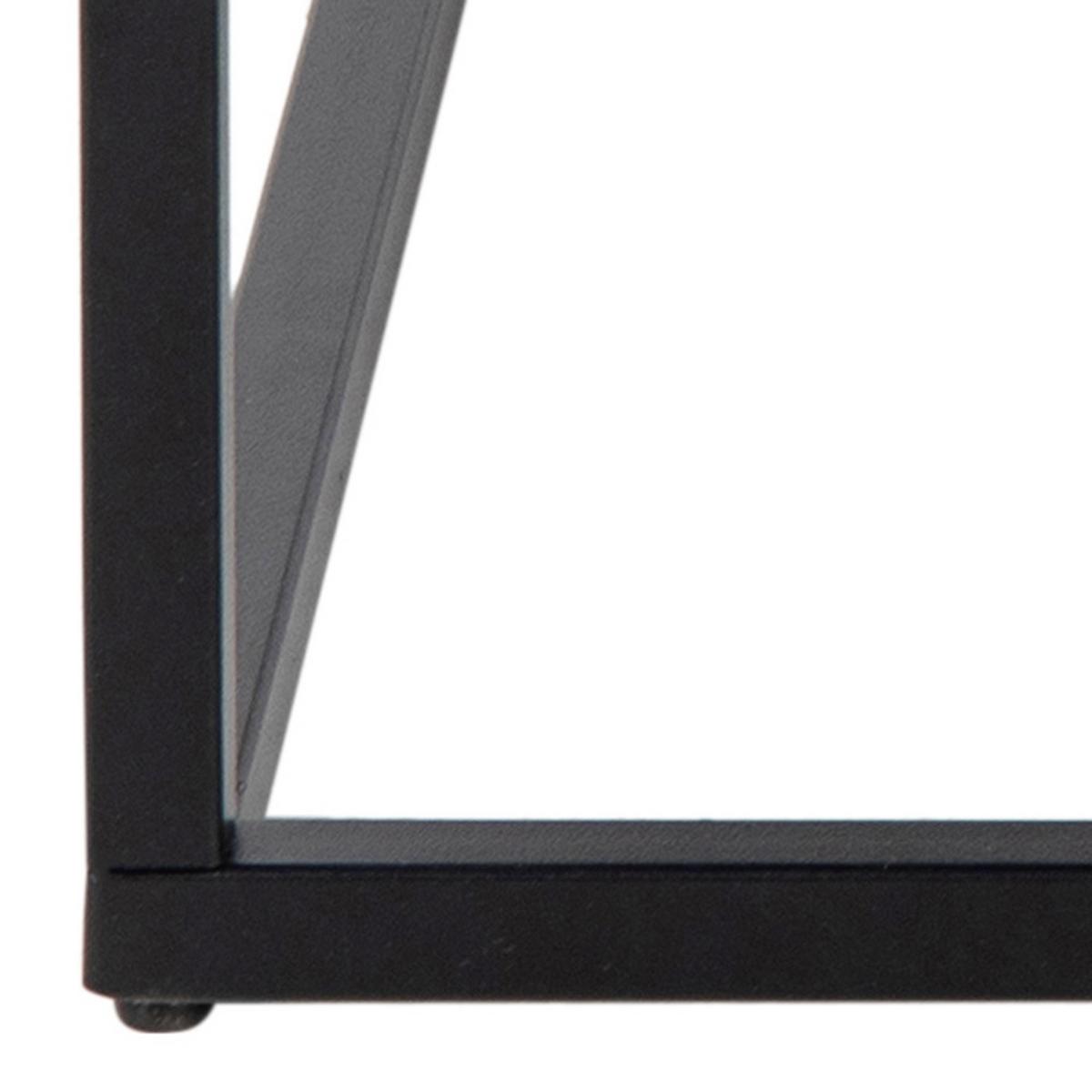Couchtisch aus Stahl Mit Ablage Newton, Schwarz - Schwarz, Trend, Metall (60/60/45cm) - MID.YOU