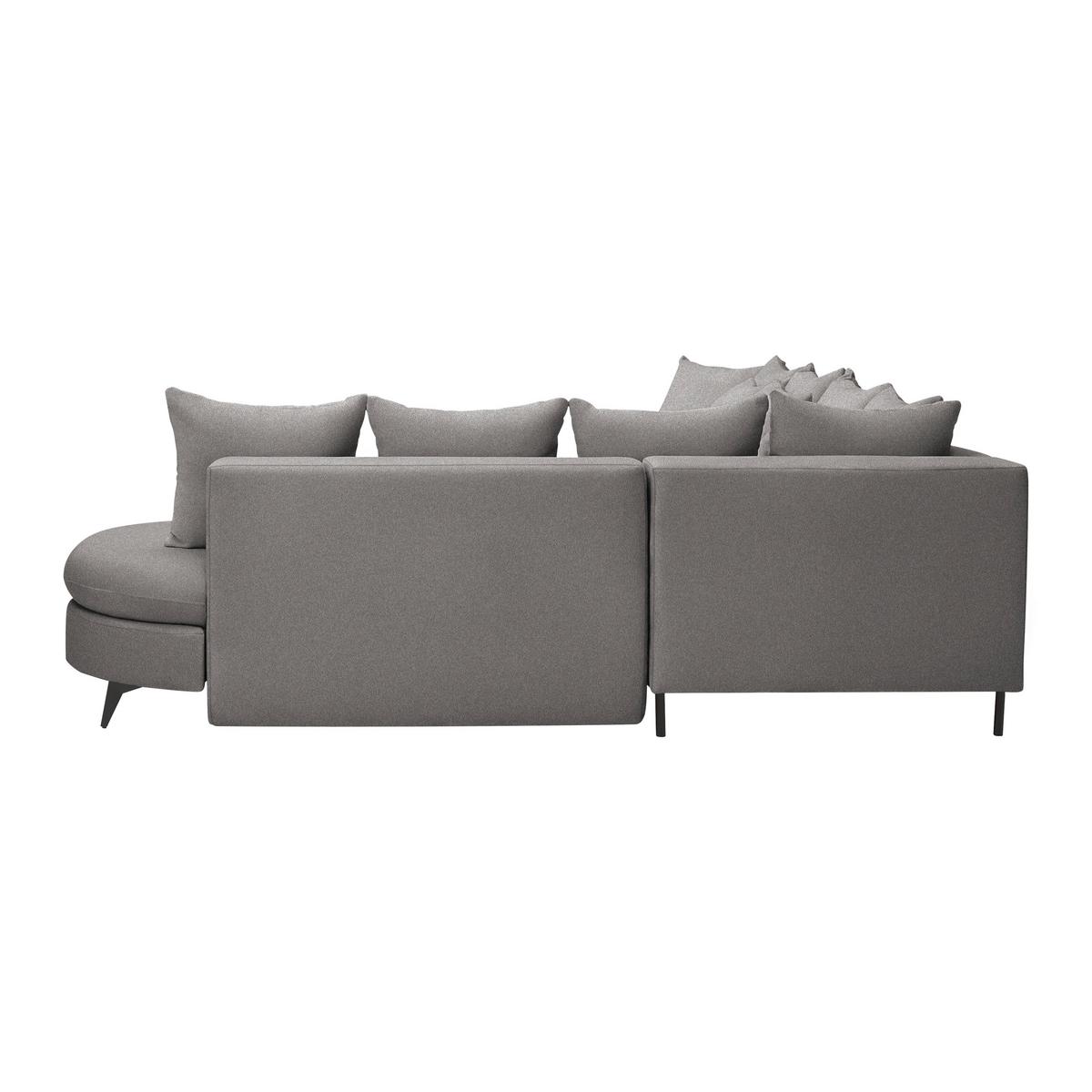 Rohová sedačka AXEL, pravá, grafitová žinylka - černá/barvy grafitu, Moderní, kov/textil (291/250cm) - Mömax