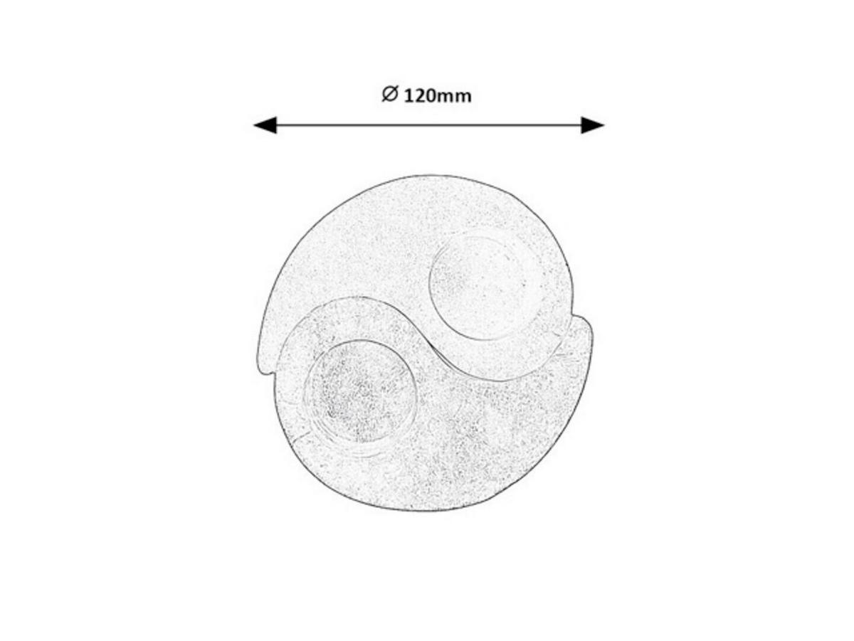 Stojan na sviečku SOLUNA - oranžová/biela, Natur, kameň (12cm)