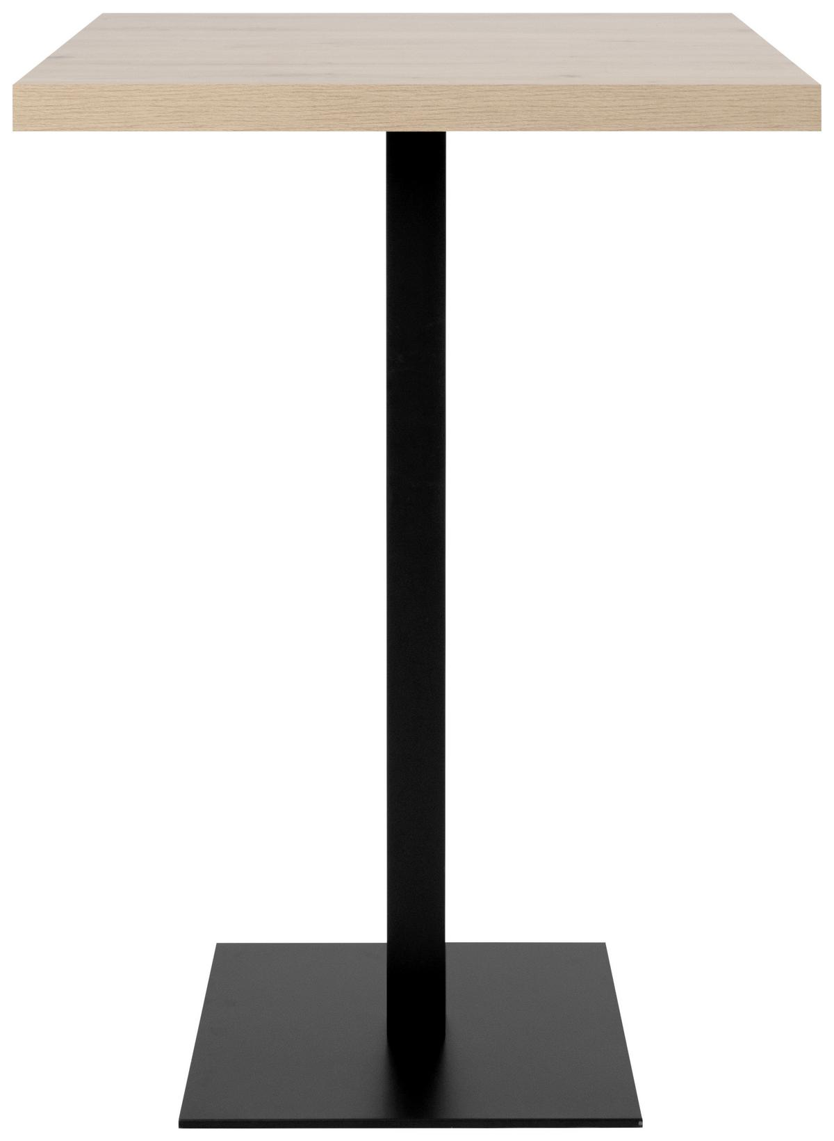 Bartisch Quadrato 70x70x105 cm Indoor - Schwarz/Eiche Artisan, MODERN, Holzwerkstoff/Metall (70/70/105cm) - MID.YOU