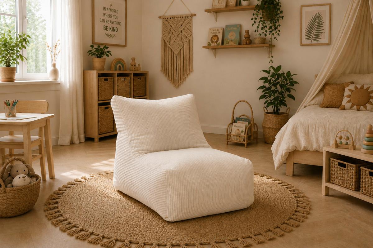 Sitzsack Luno Cord beige, Indoor, B: 70cm - Beige, Basics, Textil (70/70/100cm)
