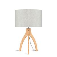 TISCHLEUCHTE ANNAPURNA/T/3220/LL - Naturfarben, Trend, Holz/Textil (36/54cm) - Good & Mojo